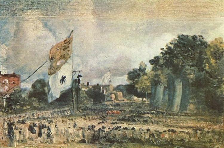 John Constable Das Waterloo-Fest in East Bergholt